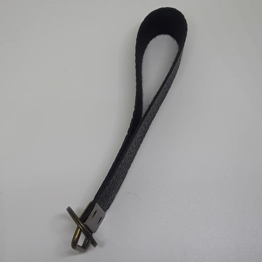 Black wristlet keychain